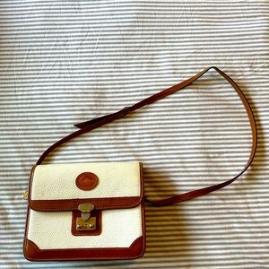 Vintage white and tan Dooney Burke purse